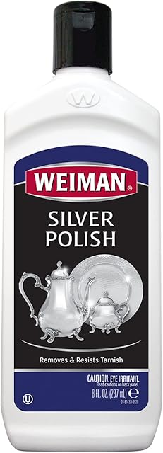 Weiman Silver Polish and Cleaner - 8 Ounce - Clean Shine and Polish Safe Protective Prevent Tarnish