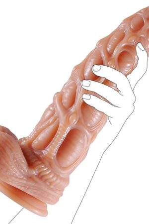 ferch 136 Inch Realistic Girth Huge Thick Dildo, Real Skin Dual Density Silicone Monster Dildo with Strong Suction Cup for Hands-Free Play, G-spot Dildo Anal Sex Toys for Men Women