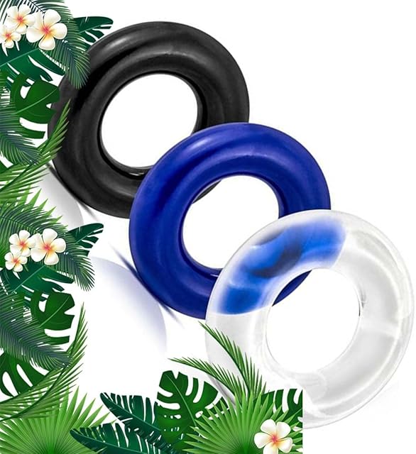 3 Color Rubber Ring Set Newly Male Silicone Toys for Couples for Men for Games Erection Longer Harder Stronger Cock Penis Enlargement Machine Easy Carrying Put in Sweater Set A11
