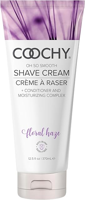 Coochy Shave Cream - Moisturizing Shave Lotion - Gentle Intimate Shaving Cream - For Bikini Area, Underarms, Legs & More - Rash-Free, Hydrating Formula - Floral Haze, 125 oz