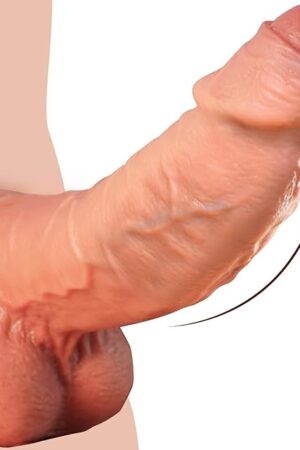 10 Inch Realistic Uncut Big Dildo, Huge Thick Real Feel Dual Density Silicone Dildos with Suction Cup, Wide Foreskin Dildo Sex Toy for Men and Women Sexual