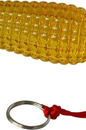 Glass Anal Butt Plugs Sex Toys with Drawstring Crystal Anal Trainer Anal Dildo Anal Expander Training Butt Plug Anal Sex Toy for Women Men Couples Corn Shape Anal Plug (Yellow, L)