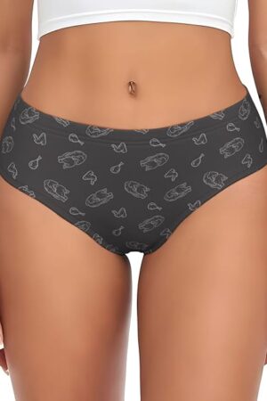 Chicken and Wings Print Womens Underwear Bikini Breathable Briefs Ladies Panties Sexy Lingerie