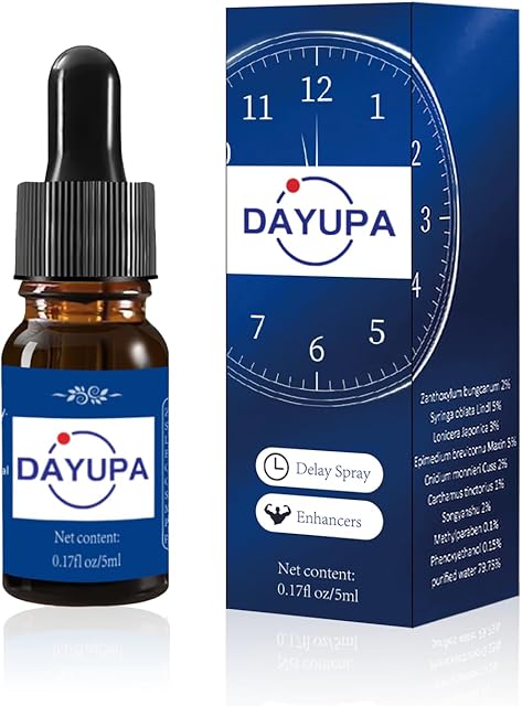 DAYUPA-Enhancers-Natural Delay Drops for Men -Herbal Desensitizing Delay Drops for Lasting Longer in Bed-Quick Acting Climax Control-5ml