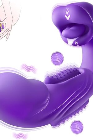 Vibrator Adult Sex Toys for Women ? 4-in-1 Rose Sex Toy Thrusting Vibrators Dildo with 5 Licking Clitoral & 7 Flapping Modes, Clit Sucker, Tongue G-Spot Stimulator for Female Pleasure & Couple Games