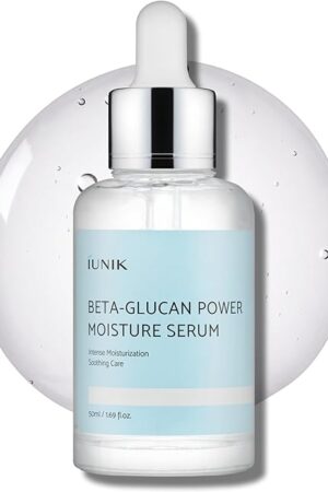IUNIK Beta-Glucan Power Deep Moisture Vegan Serum Intense Hydration Mushroom Yeast Extracts Naturally-derived - Dry Mature Sagging Sensitive Skin Cell Regenerating Lifting Korean Skincare