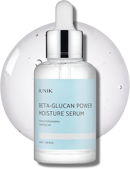 IUNIK Beta-Glucan Power Deep Moisture Vegan Serum Intense Hydration Mushroom Yeast Extracts Naturally-derived - Dry Mature Sagging Sensitive Skin Cell Regenerating Lifting Korean Skincare