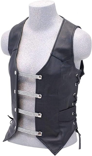 Jamin Leather? - 4'' Simulated Crystal & Leather Vest Extenders (Set Of 4) Made in USA #VC14101LCK