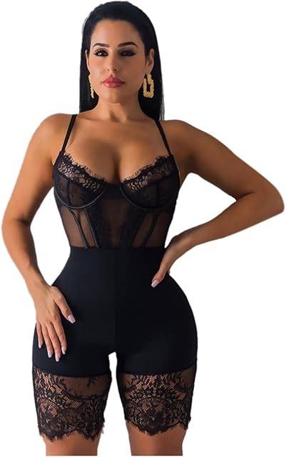 Women's lace corset cartilage suspender sexy jumpsuit