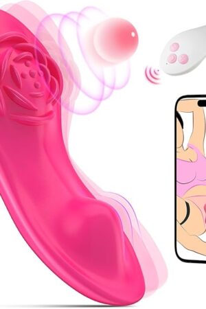 Adult Sex Toys for Women & Couples, Wearable Panty Vibrator Rose Sex Toy, 3-in-1 APP Remote Control Mini Butterfly Vibrator Clitoris G spot Vagina Stimulator with 10x2 Vibration Modes, Clit Novelties