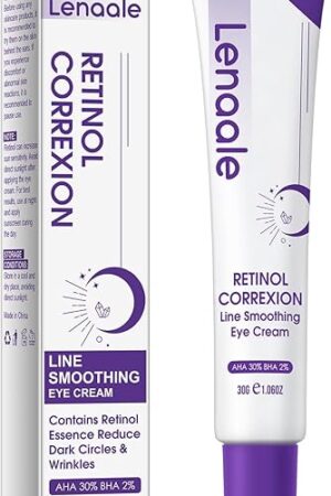 Eye Cream, Retinol Eye Cream for Dark Circles, Puffiness Anti Aging, With Hyaluronic Acid, Peptides, Caffeine Reduces Bags, Smooths Wrinkles & Fine Lines, Dark Circles Under Eye Treatment