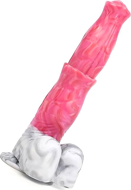 Horse Dildo | Fantasy Realistic Animal Sexy Toy, Fetish Creature Dildo, Riding, Blunt Head Dildo with Middle Ring Horse Cock Dildo Extra Large, Long, Huge, Giant Adult Toy, Anal fisting Strap on