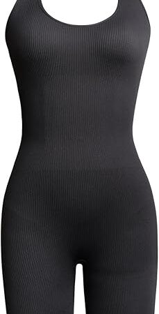 Women's Sexy Bodysuit Halter Round Neck Backless Leotard Bodysuit Tank Tops Tummy Control Shapewear