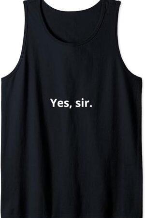 Yes Sir bondage Kinky Naughty Fetish Submissive Design BDSM Tank Top