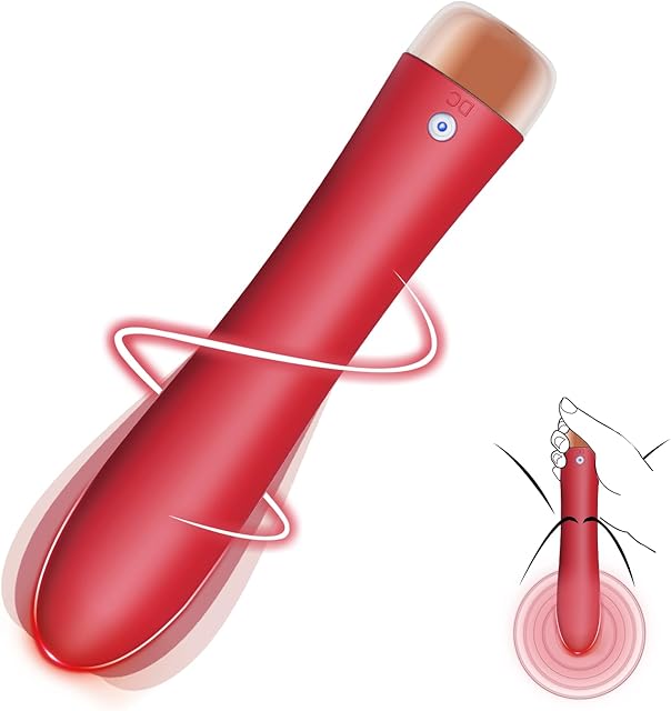 Vibrator Sex Toys Dildo, Powerful G Spot Vibrator Anal Toy with 10 Vibration Modes, Soft Silicone Dildo and Adult Toy - USB Rechargeable Adult Sex Toys & Games for Couple (Red)