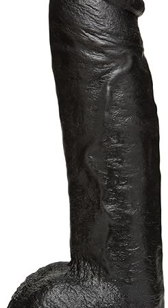 Doc Johnson Vac-U-Lock CodeBlack - Realistic Hung - 12 Inch FIRMSKYN Dildo with Massive 8.5 Inches of Girth - F-Machine and Harness Compatible - for Adults Only, Black