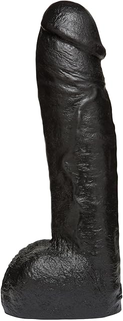 Doc Johnson Vac-U-Lock CodeBlack - Realistic Hung - 12 Inch FIRMSKYN Dildo with Massive 8.5 Inches of Girth - F-Machine and Harness Compatible - for Adults Only, Black