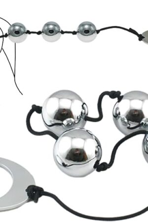Anal Beads SM Butt Plug Set 4 Weighted Metal Kegel Balls with Pull Ring Silicone Rope Prostate Massager BDSM Tools Erotic Toys for Men Women Couples Large XL Dehner Vaginal Vagina Sex Ball Products