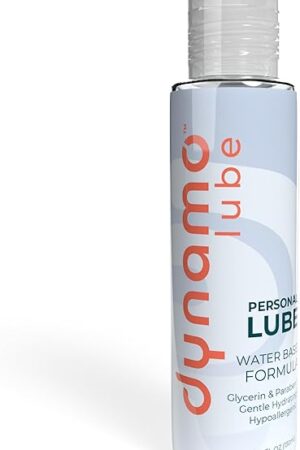 Dynamo Lube Water Based Formula 4.4oz - Water-Based Personal Lubricant, Lube for Men, Women, and Couples, Non-Staining