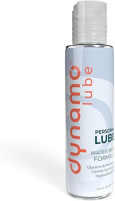 Dynamo Lube Water Based Formula 4.4oz - Water-Based Personal Lubricant, Lube for Men, Women, and Couples, Non-Staining