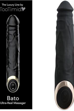 Bato Ultra Real Powerful Rechargeable Dildo Vibrator Black