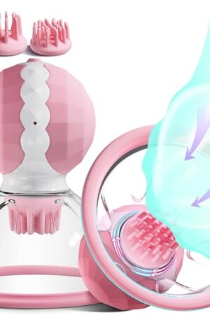 Vibrating Nipple Clamps for Women with 3 Magnetic Heads & 10 Vibration Modes, 360? Rotation for Heightened Sensual Pleasure