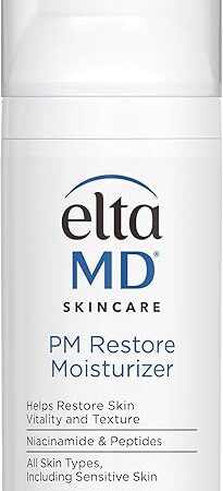 EltaMD PM Restore Face Moisturizer, Night Moisturizer for Face, Restores Skin Elasticity and Vitality Overnight, Safe For All Skin Types