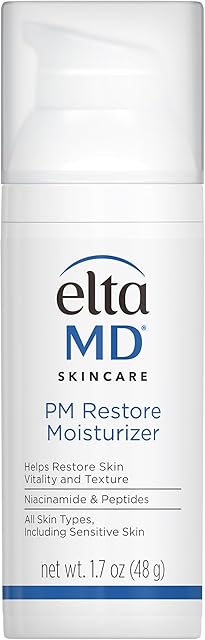 EltaMD PM Restore Face Moisturizer, Night Moisturizer for Face, Restores Skin Elasticity and Vitality Overnight, Safe For All Skin Types
