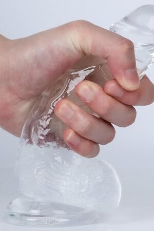 5.55 Inch Clear Small Realistic Dildos, Huge Lifelike Penis, Soft Dildo Made of Body-Safe Material, Manual Thrusting Dildo, Heatable Silicone Dildos Adult Sensory Sex Toy for Beginner (Small)