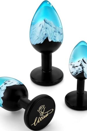 Anal Butt Plug Sex Toys - UTIMI Butt Plugs for Anal Trainer, Buttplug Anal Training Kit for Beginner, Resin Adult Anal Sex Toy for Men Women Couple Pleasure, 3 Set