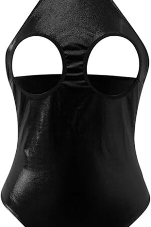 Women Erotic Lingerie Sexy Costumes Lace Up Leather Bondage Backless Teddy Lady Elastic Lounge
