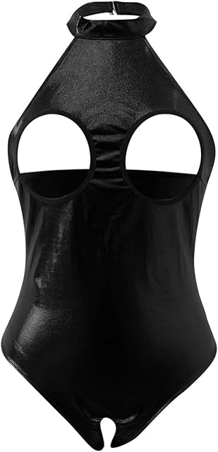 Women Erotic Lingerie Sexy Costumes Lace Up Leather Bondage Backless Teddy Lady Elastic Lounge