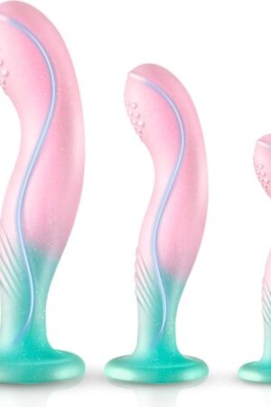 3Pcs Anal Plug Trainer Kit, Silicone Butt Plugs Soft Anal Sex Toys Prostate Massager for Adult Sex Life Pink