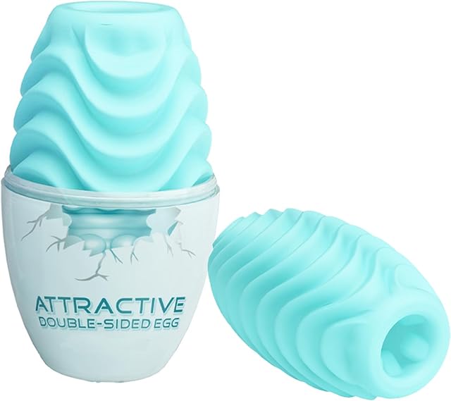 3 Colors of Wearable Male Masturbator Egg, Reusable Mini Men Masturbator Cup Penis Sleeve Adult Sex Toy for Men - Blue
