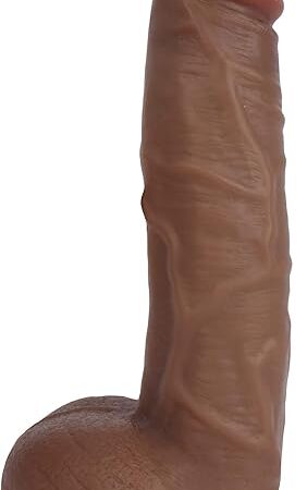 Jock Dark Bareskin Dildo with Balls - 10 Inch