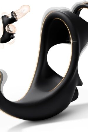Vibrating Cock Ring with Removable Bullet Anal Vibrator Butt Plug,Silicone Penis Rings Male Sex Toys with 10 Vibration,Penis Sleeve Erection G-Spot Vibrators Adult Couples Sex Toys & Games for Men