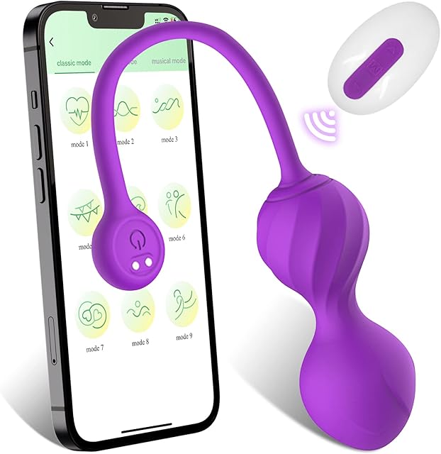 APP G Spot Vibrator, Sex Toys Clitoral Vibrators with 9 Vibration Modes, Remote Control Vibrators Waterproof Silicone Adult Sex Toys for Women and Couples Pleasure (Purple)