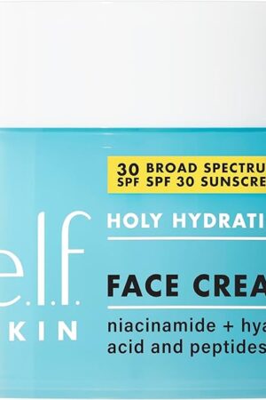 elf SKIN Holy Hydration! Face Cream - Broad Spectrum SPF 30 Sunscreen, Moisturizes & Softens Skin, Quick-Absorbing & Ultra-Hydrating, 18 Oz (50g)