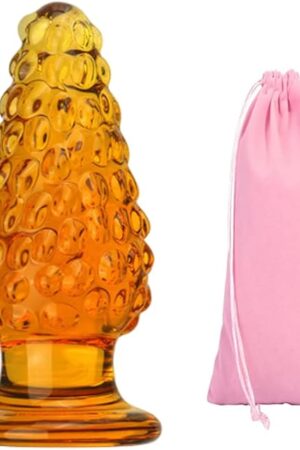 Christmas Crystal Dildo Anal Butt Plug Pleasure Wand Penis Glass Dildo Anal Butt Plug G- Or P-Spot Toy Stimulation Adult Sex Toy Unisex Anal Butt Plug for Pleasure