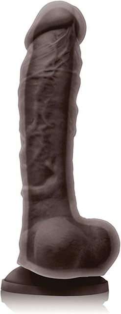 Colours - Dual Density - 8" Dildo - Dark Brown