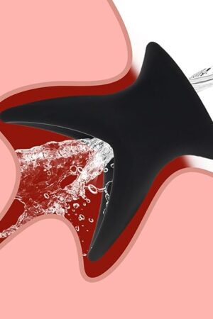 Black Hollow Anal Plug, Butt Stretcher Peeking Vagina Anus Dilator for Adult Anal Sex Toys Universal for Women Men Gay Couples Lesbian and Straight BDSM Games