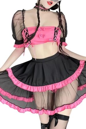 Ladies Maid Outfit Japanese Anime Cosplay Lace Sexy Maid Dress French Maid Lingerie Set for Womens