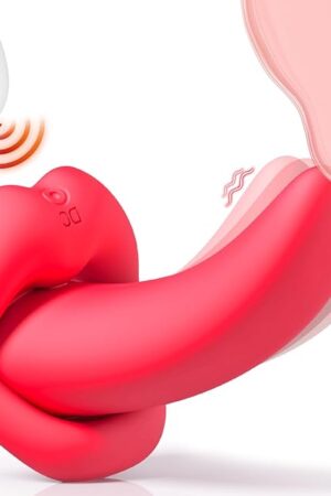 Clitoral Vibrator Mouth-Shaped Tongue Vibrator Adult Sex Toys with 10 Vibrating Modes, Remote Control Licking Vibrator Tongue Toy for Women, G Spot Nipple Anal Sex Toys for Couples
