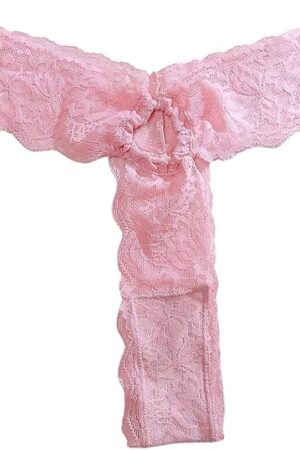 Women's Ring Linked Floral Lace Low Rise Thongs Comfortable Lingerie Underwear