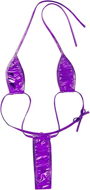 Women Sexy Slingshot Teardrop Mini Bikini G-String Weeny Thongs Halter Lingerie Underwear