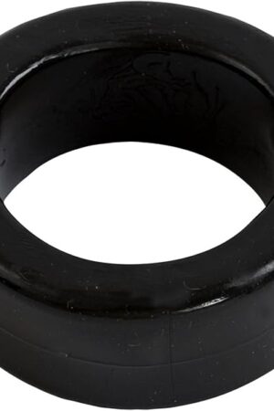 Doc Johnson TitanMen - Cock Ring - Stretch-to-Fit - Makes Your Penis Firmer, Harder, and More Engorged - Made of Body-Safe TPR - Black