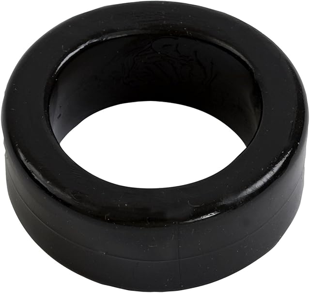 Doc Johnson TitanMen - Cock Ring - Stretch-to-Fit - Makes Your Penis Firmer, Harder, and More Engorged - Made of Body-Safe TPR - Black