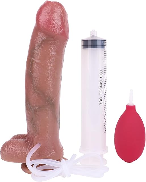 Water Spraying Simulation Ejaculation Sex Toy, 9.05 inch Ejaculation Simulation Penis, Dildo with Powerful Suction Cup, Anus and Prostate Stimulator Suitable for Hands-Free use, Adult Products