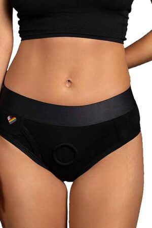 Brief Underwear Strap-On Harness and Packer with O-Ring | Comfortable & Supportive | Dildo and Double Dildo