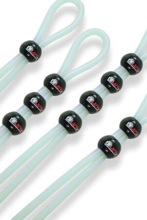 LeLuv Lasso Stretchy Silicone Bundle with One, Two, Three and Four Bead Cock Rings Multiple Positions Clitoral, Perenium Stimulation Stay Harder - GID Blue tubing